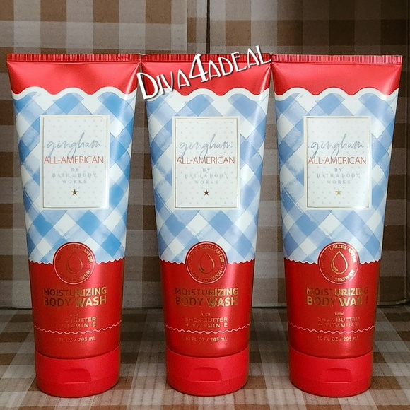3X Bath & Body Works GINGHAM ALL AMERICAN 10 oz Body Wash Collection Bundle - Picture 1 of 2